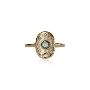 Zaleska Celestial Gold Ring with Labradorite Accent